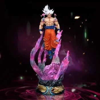 Dragon Ball - Figurine Son Goku Ultra Instinct Super Saiyan - Statue Lumineuse neuf