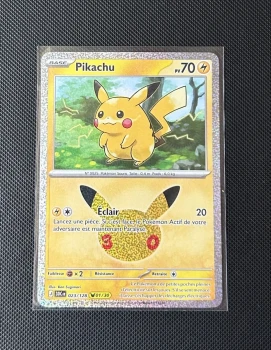 Carte Pokémon - Pikachu 23/128 - Holo - 30ème Anniversaire