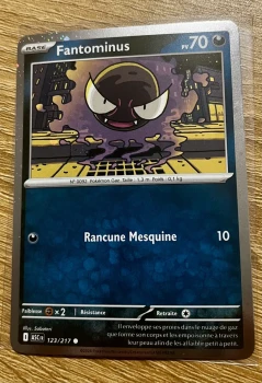 Carte promo Cosmo Holo Pokémon Fantominus 123/217 Héros Transcendants
