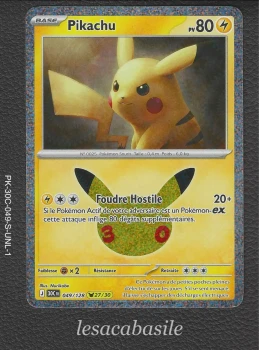 Pikachu 049/128 - 🟡 27/30 - ME5.5 - 30e Anniversaire (2026)