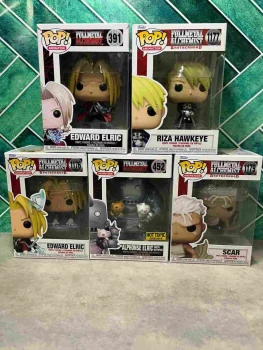 Funko pop : lot de 4 pop - fullmetal alchemist / brotherhood : 391 / 1176 / 1177 / 1179