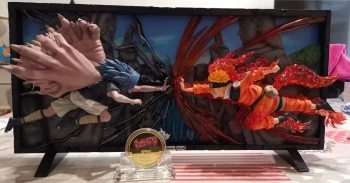 Figurine résine Naruto vs Sasuke