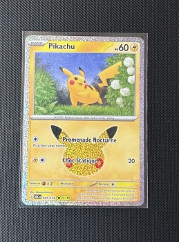 Carte Pokémon - Pikachu 45/128 - Holo - 30ème Anniversaire