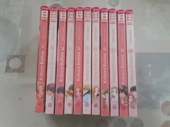 Lot 11 mangas - Kokoro Button - tomes 1 à 6 et 8 à 12