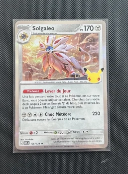 Carte Pokémon - Solgaleo 105/128 - Holo - 30ème Anniversaire