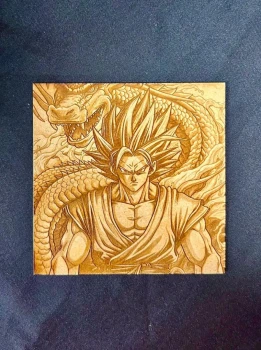 Goku | Gravure sur Bois