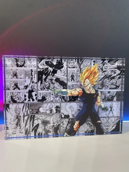 Cadre stand acrylic manga dragon ball z vegeta