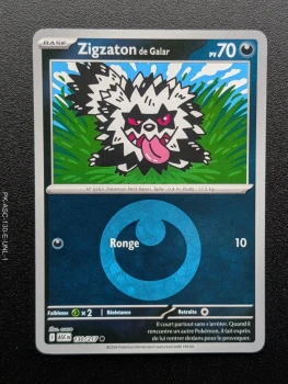 Carte pokemon Zigzaton de Galar 130/217 reverse Energie - ME2.5 - Héros Transcendants (2026)