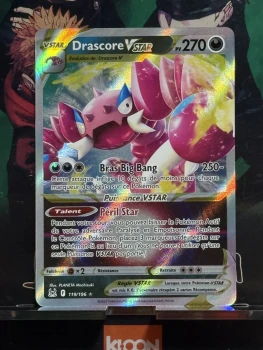Carte Pokémon Drascore Vstar 119/196  Epée & Bouclier Origine Perdue Fr  NEUF