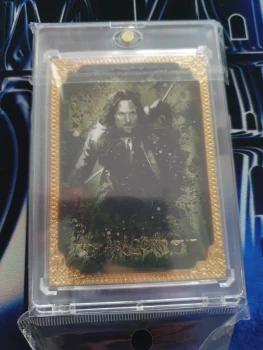 LOTR Cardfun Plaque métal doré Aragorn