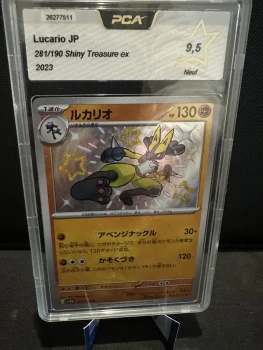 Lucario Shiny 281/190 — Pokémon SV4a : Shiny Treasure ex (2023) — Japonaise | Gradée PCA 9.5