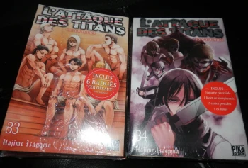 Lot L'ATTAQUE DES TITANS Tome 33 et 34 - Edition Collector Limitée - Manga NEUF