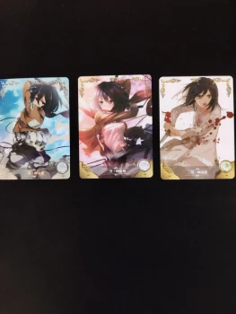 Lot 3 cartes L’Attaque des Titans – Goddess Story (Mikasa 1 SR + 2 R)