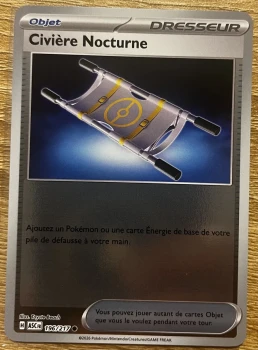 Carte Holo Reverse Pokémon Civière nocturne 196/217 Héros Transcendants