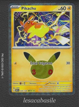 Pikachu 030/128 - 🟡 08/30 - ME5.5 - 30e Anniversaire (2026)