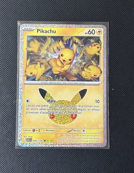 Carte Pokémon - Pikachu 44/128 - Holo - 30ème Anniversaire