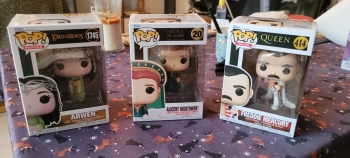 lot 3 Funko Pop Arwen Alicent Hightower et Freddie Mercury neuves
