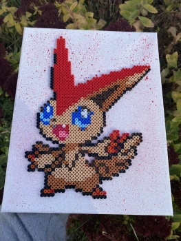 Tableau Pokemon Victini fait main