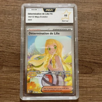 Carte Pokémon Gradée Détermination De Lilie 184/132 Fr 🇫🇷 ME01 PCA 10