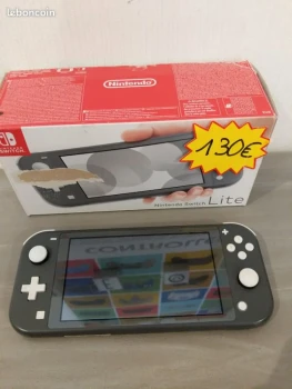 Nintendo Switch Lite grise – Comme neuve – Boîte complète