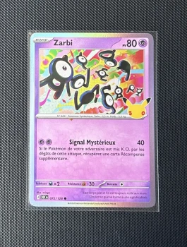 Carte Pokémon - Zarbi 72/128 - Holo - 30ème Anniversaire