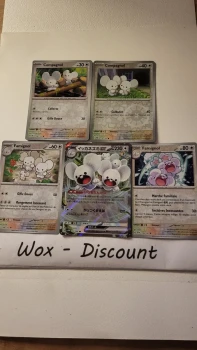 Cartes Pokemon , 1 Famignol Ex Jap + 2 Famignol Reverses + 2 Compagnol Reverses Fr