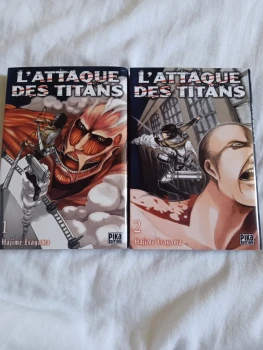 Tome 1 et 2 de "L'attaque des Titans"