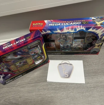 Lot Coffret Pokémon, Méga-Latias ex et Méga Lucario ex en français