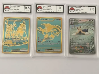 Lot 3 Cartes Pokémon Japonaises Gradées Akatsu Wo-Chien, Chi-Yu, Stoutland