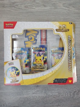 Coffret Collection Poster Pokemon 30 ans Ouvert avec le poster inclus 🇫🇷