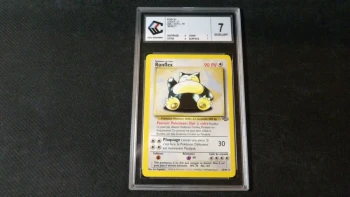 Carte Pokémon : 'Ronflex Rare 27/64', Gradé CCC Grading 7