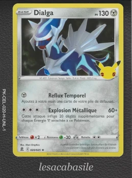 Dialga 020/025 Rare Holo - Célébrations (2021)
