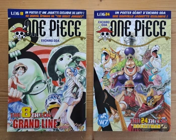 MANGA ONE PIECE LOG 8 et 24 grand format Collection Hachette VF Neuf