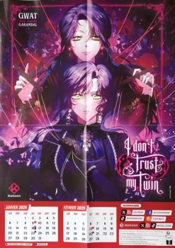 Poster Manga I Don't Trust My Twin Kurokawa Kotoon Webtoon Delitoon