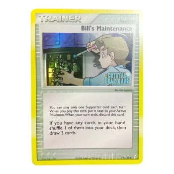 CARTE POKEMON BILL MAINTENANCE REVERSE CRYSTAL GUARDIANS ANGLAIS 71/100