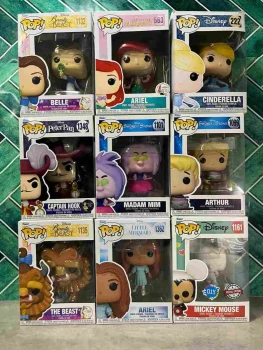 Funko pop : lot de 11 pop - disney ( 222 / 563 / 1099 / 1101 / 1113 / 1114 / 1132 / 1135 / 1161 / 1348 / 1362 )