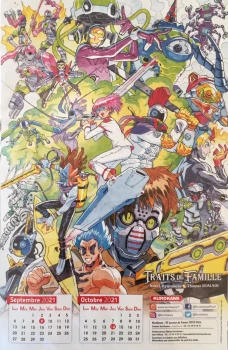 Poster Manga Shonen Traits de Famille, le bestiaire fantastique d'un père et ses fils Kurokawa