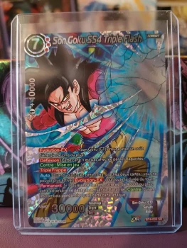 Dragon Ball Card game Son Goku SS4 Triple Flash Super rare Bel