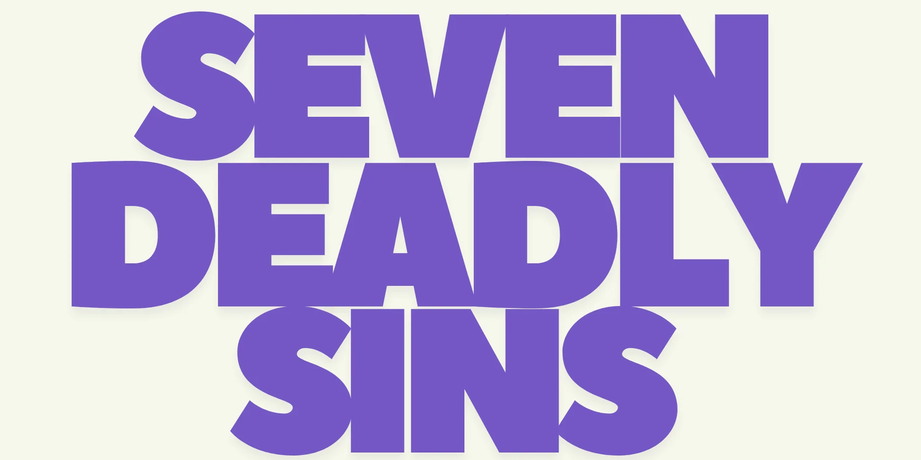 Illustration Seven deadly sins