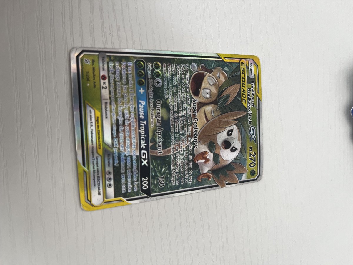 Carte Pokémon Rowlet & Alolan Exeggutor GX 1/236 - Brindibou et Noadkoko d'Alola