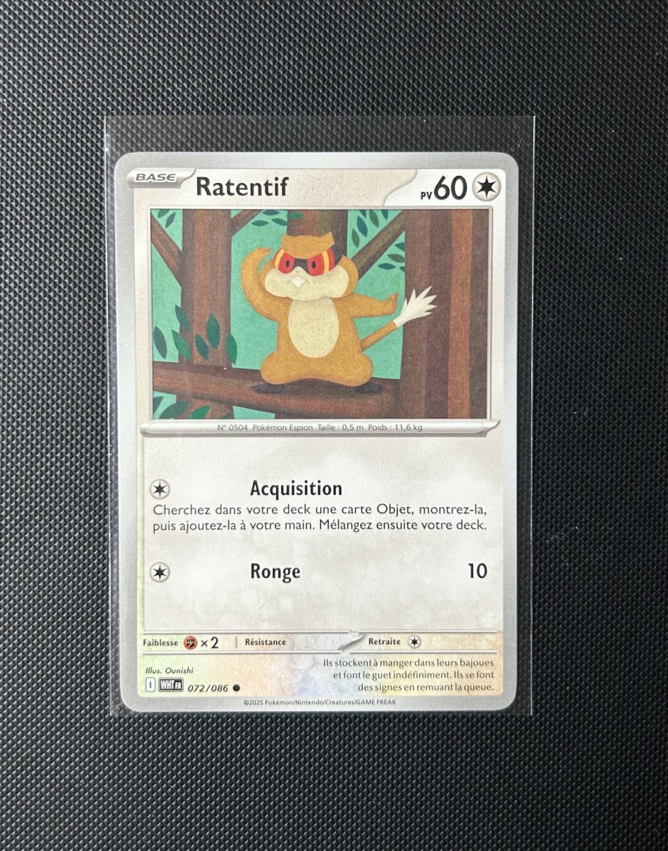 Carte Pokémon - Ratentif 72/86 - Flamme Blanche