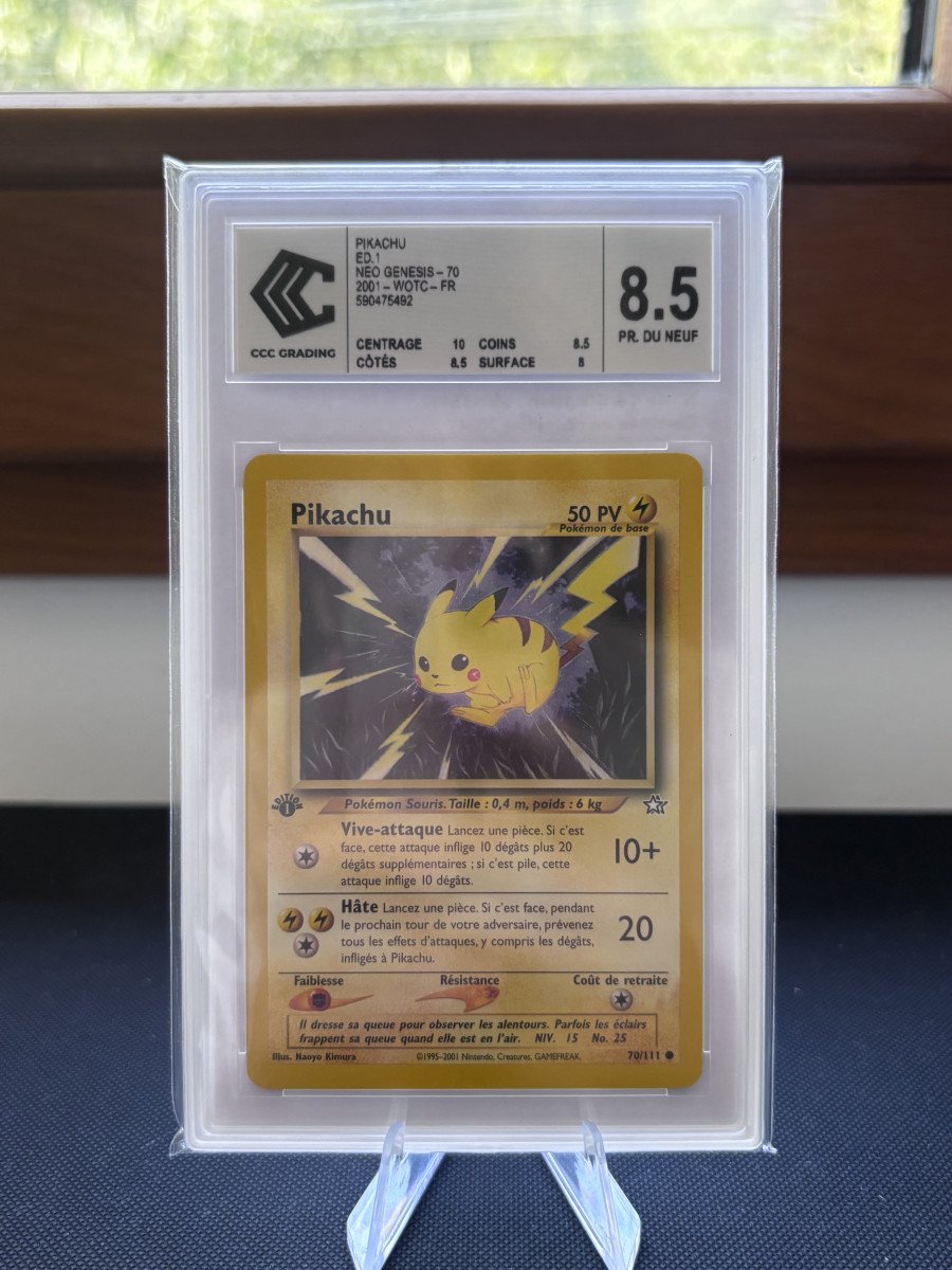 Carte Pokémon - Pikachu CCC 8 .5 - Rare - Néo - ed1