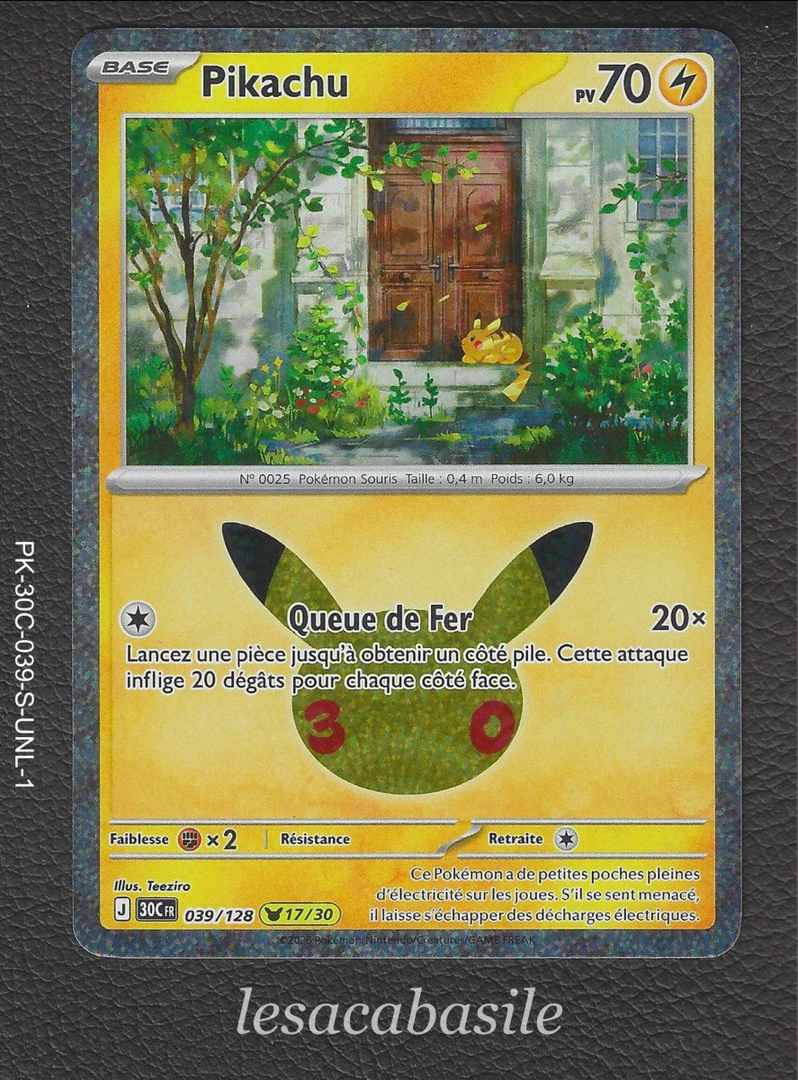 Pikachu 039/128 - 🟡 17/30 - FR - ME5.5 - 30e Anniversaire (2026)