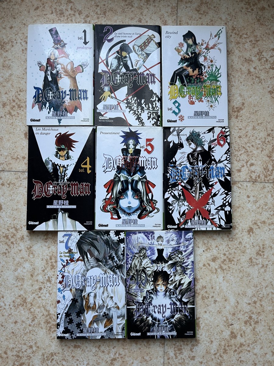 Vends lot de manga "D.Gray Man" tome 1 à 7 et le tome 10