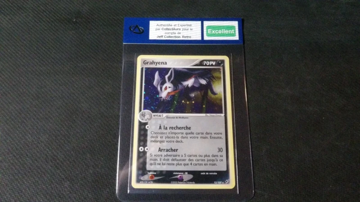 Carte Pokémon : 'Grahyena Holo 12/107', éd. Ex Deoxys 2005 FR
