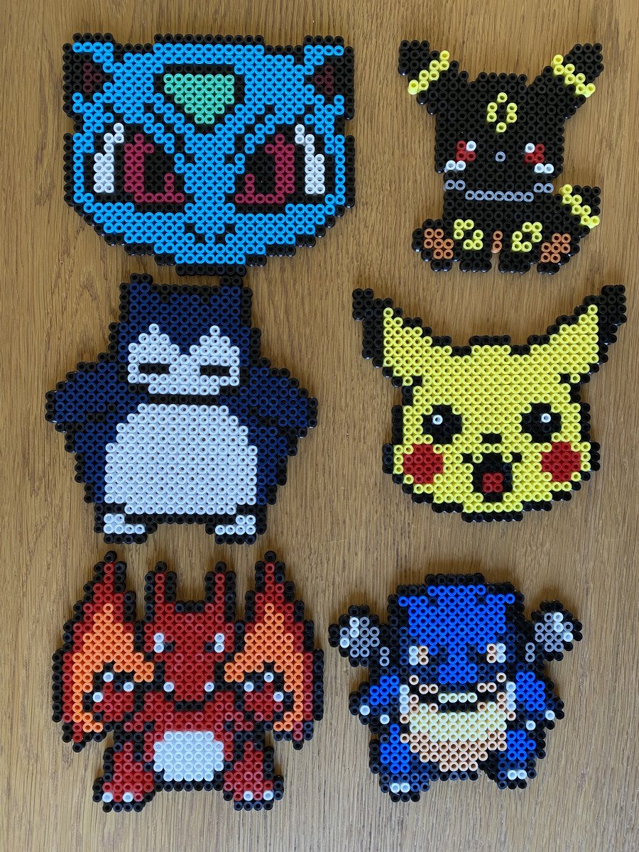 Ensemble sous verre Pokemon fait main