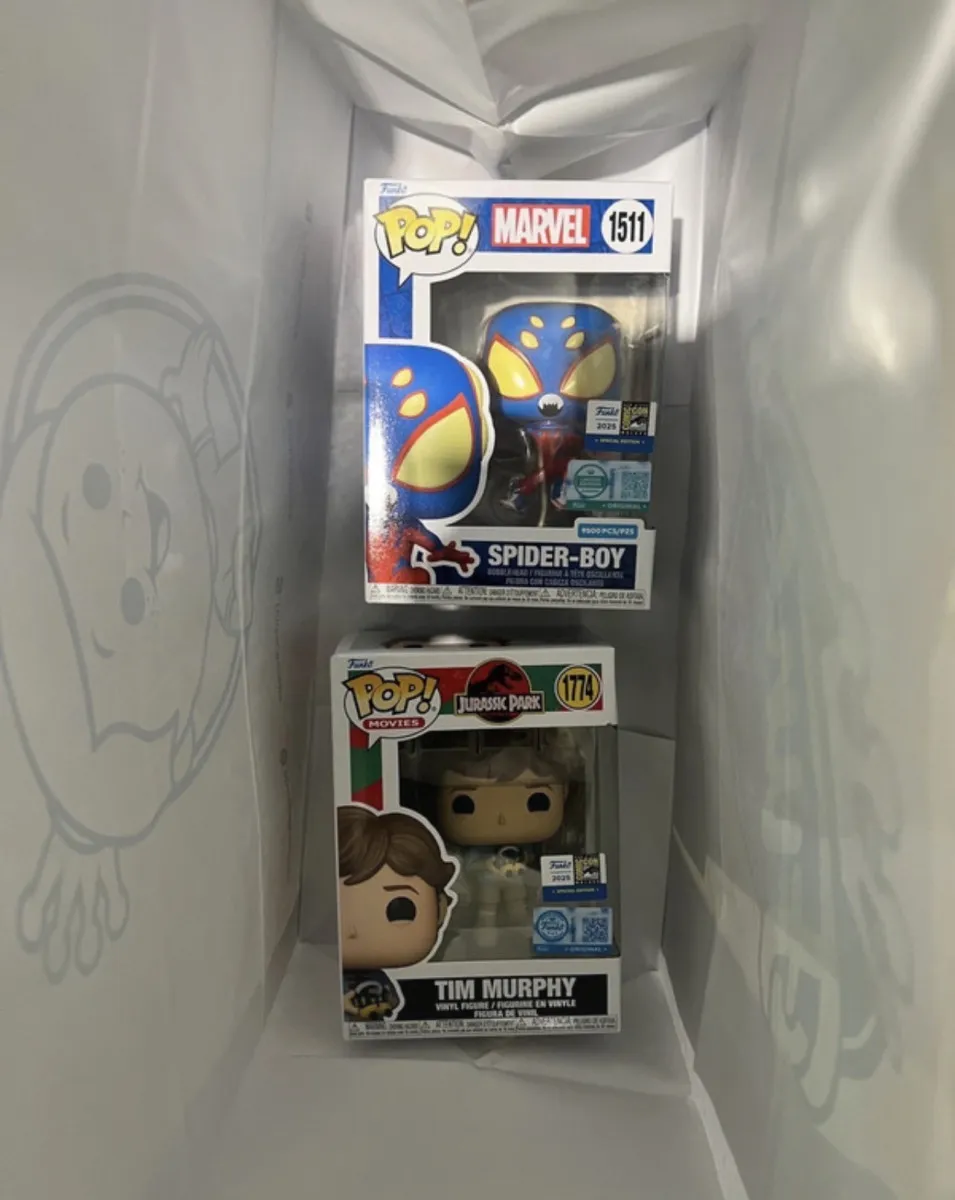 Funko pop! San Diego ComicCon Málaga SpiderboyLimited Edition 9500pzs y Tim Murphy