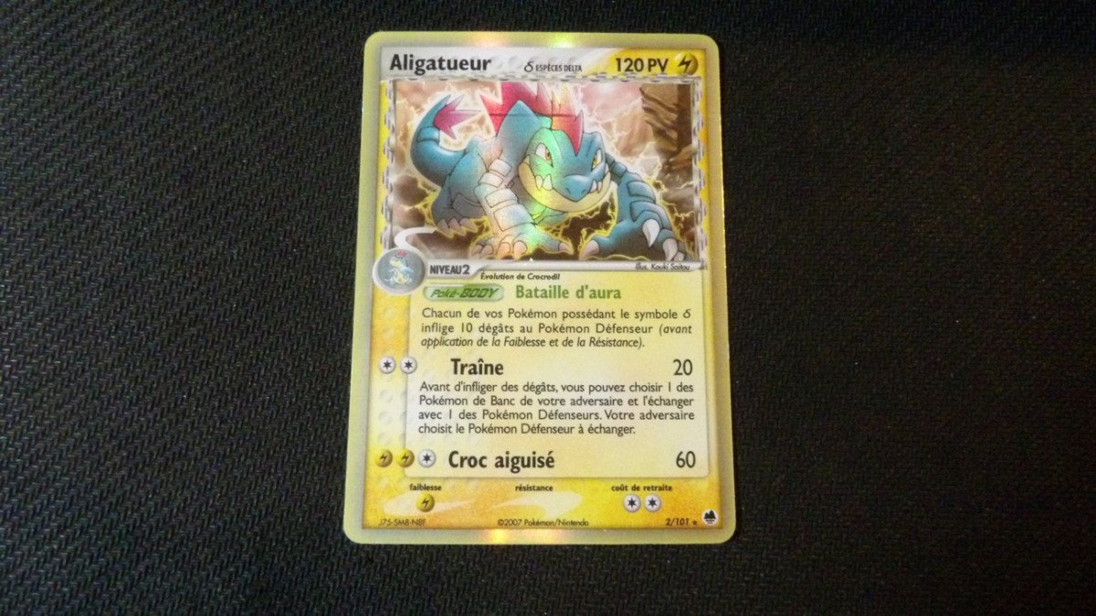 Carte Pokémon: Aligatueur Holo 2/101, série Ex Île des Dragons