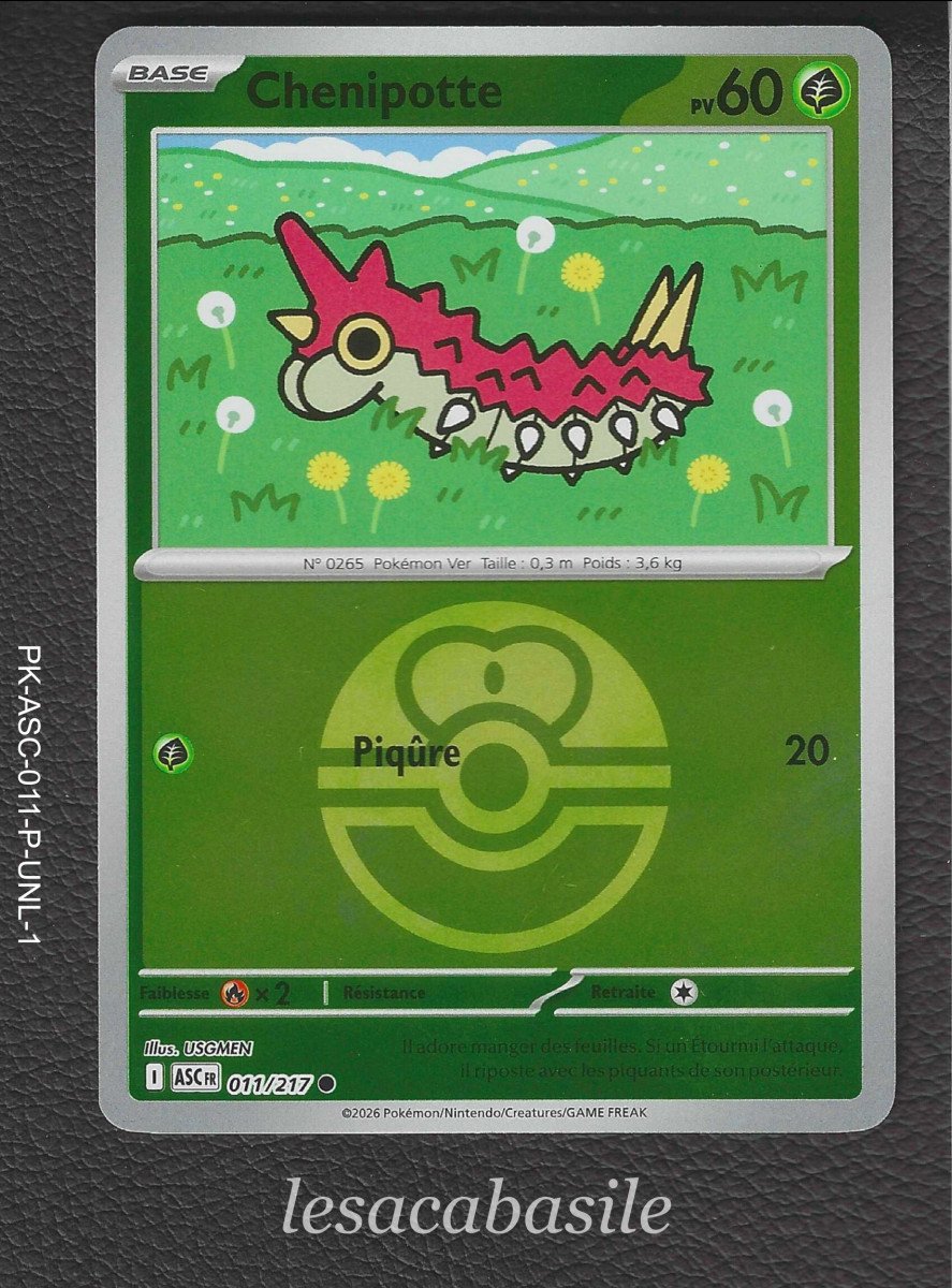 Chenipotte 011/217 reverse Pokeball - ME2.5 - Héros Transcendants (2026)