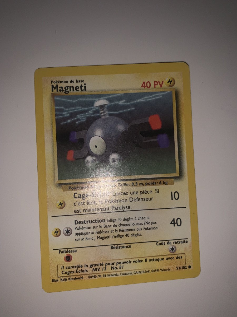 Carte Pokémon édition 1995